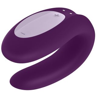 köp Satisfyer Double Joy Violet Appstyrd Parvibrator hos Lustly.se